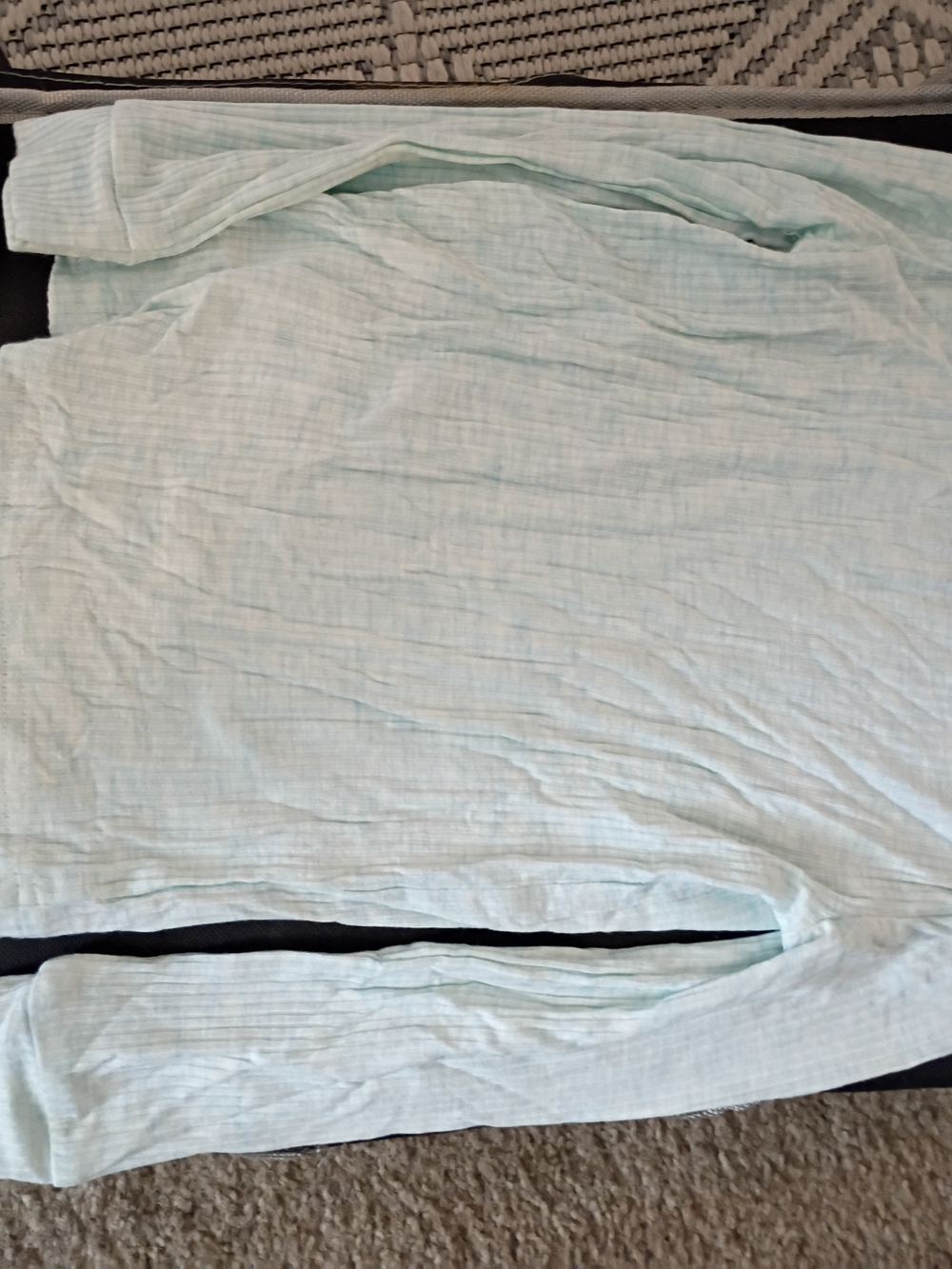 Sleep On It Light Mint Ribbed Long Sleeve Top 4T - Picture 3 of 5